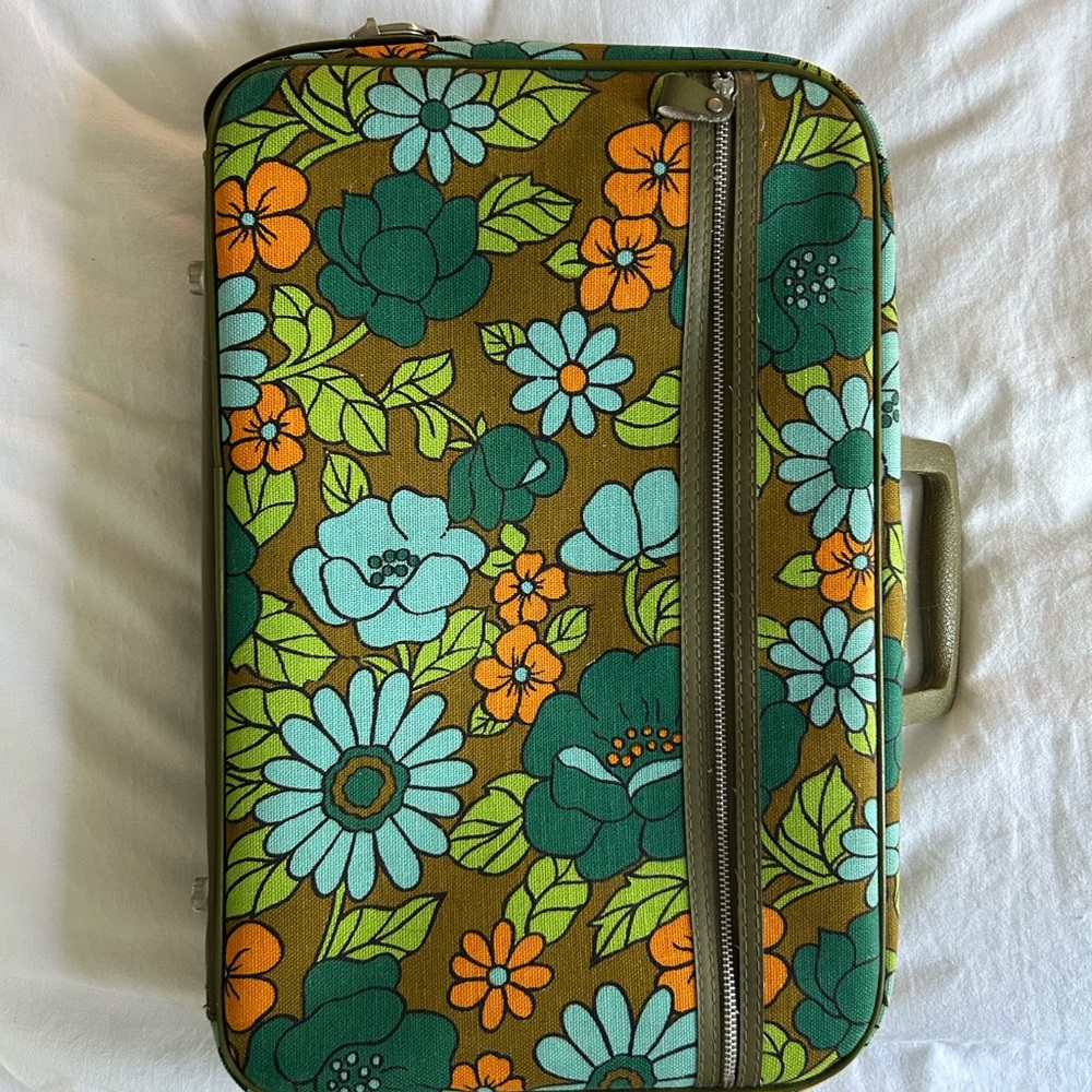 Floral Vintage Suitcase